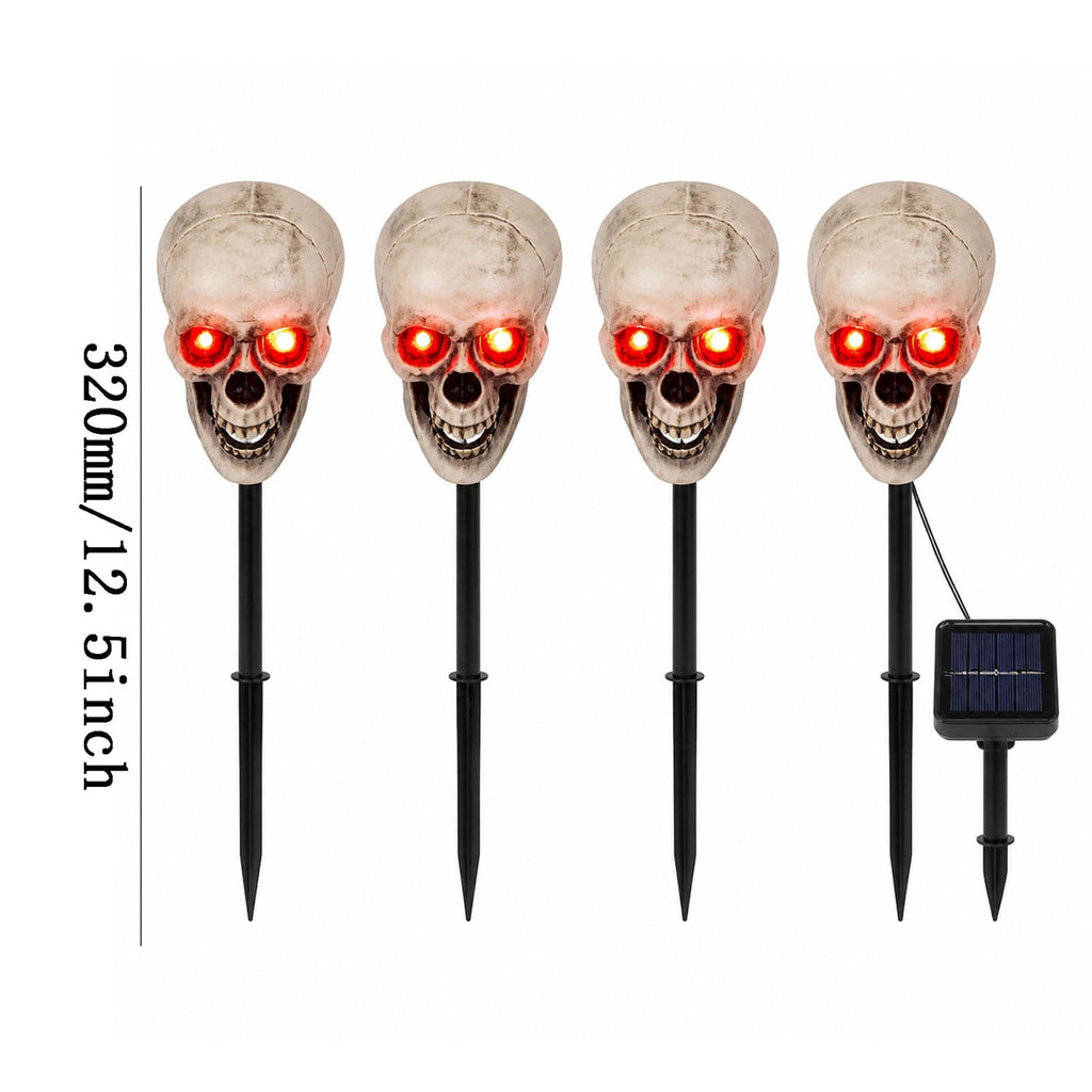Halloween Lighted Skeleton Decor Outdoor, Solar-Powered Stake Light Realistic Scary Graveyard Bone Hands & Arms with LEDs, IP65 Waterproof for Lawn Garden Yard Party, Purple & Green