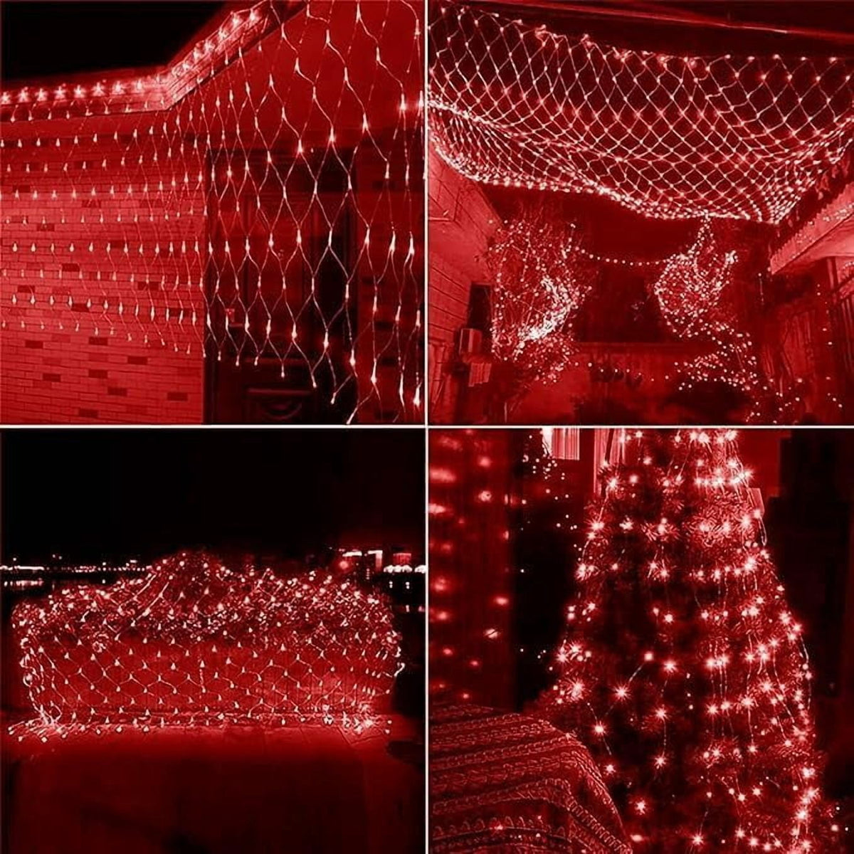 SHANJIA Garden Net Lights Battery Operated, 4mx6m 672LEDMesh Fairy String Lights Fairy Net Lights 8 Modes Waterproof Net Mesh String Lights for Garden Balcony Decor