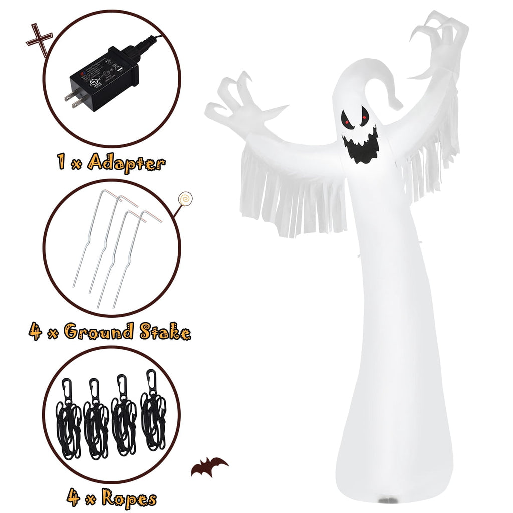 Topbuy Ghost Blow Up Halloween Outdoor Yard Inflatable, with LED Lights 12'