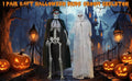 1 Pair 65" Halloween Skeleton, Life Size Full Body Bones Posable Skeleton, Halloween Bride Groom Skeleton, Simulated Skeleton with Movable Joints, Halloween Decoration-1 Pair
