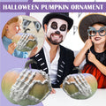 1 Pastel Halloween Decor Gothic Halloween Resin Pumpkin with Skeleton Hands Halloween Pumpkin Decor for Indoor Table Mantel Halloween Party Haunted House Home Display 1 Piece