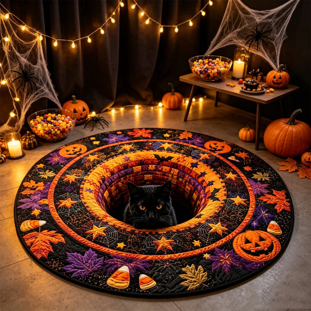 ZJNGJC 3D Circular Halloween Doormat Weird Decoration Whimsy Charm To Your Indoor Space C