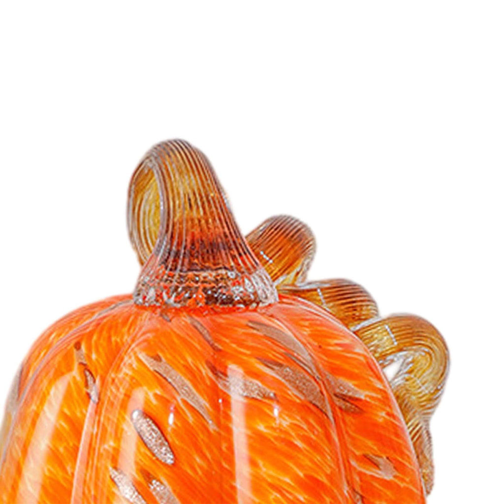 Glass Pumpkin Decoration Artificial Pumpkin for Halloween Thanksgiving Decor L