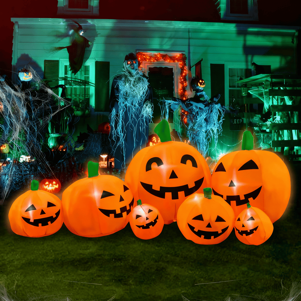 Halloween Inflatable Decoration with Built-in LED Lights for Yard Display