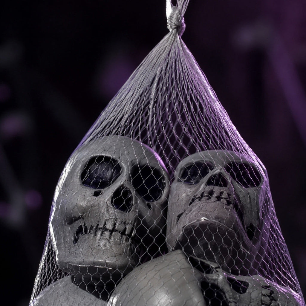 SDJMa 10 Mini Halloween Skeleton Heads, Small Skull Props for Halloween Party Fireplace Mantel Table Decor