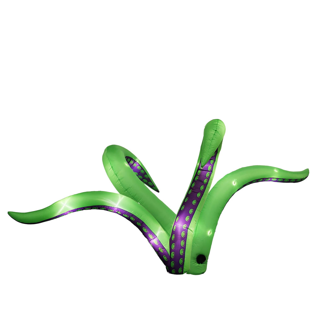 2 Pack Halloween Inflatable Octopus Tentacles Outdoor Decorations, Blow Up Hanging Decoration with Built-in LED Lights, Striking Window Decor for Halloween Party Outdoor Yard Garden Lawn Décor