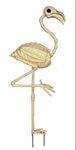 Seasons 33.75" Skeleton Flamingo Decoration Black Light Reactive Halloween Yard Prop