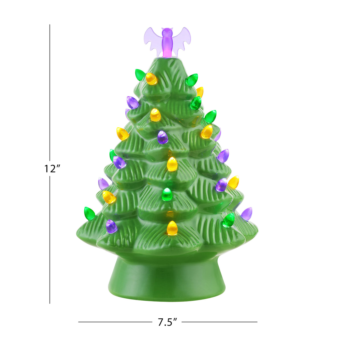 Mr. Halloween 12 in. Ceramic Halloween Tree - Green