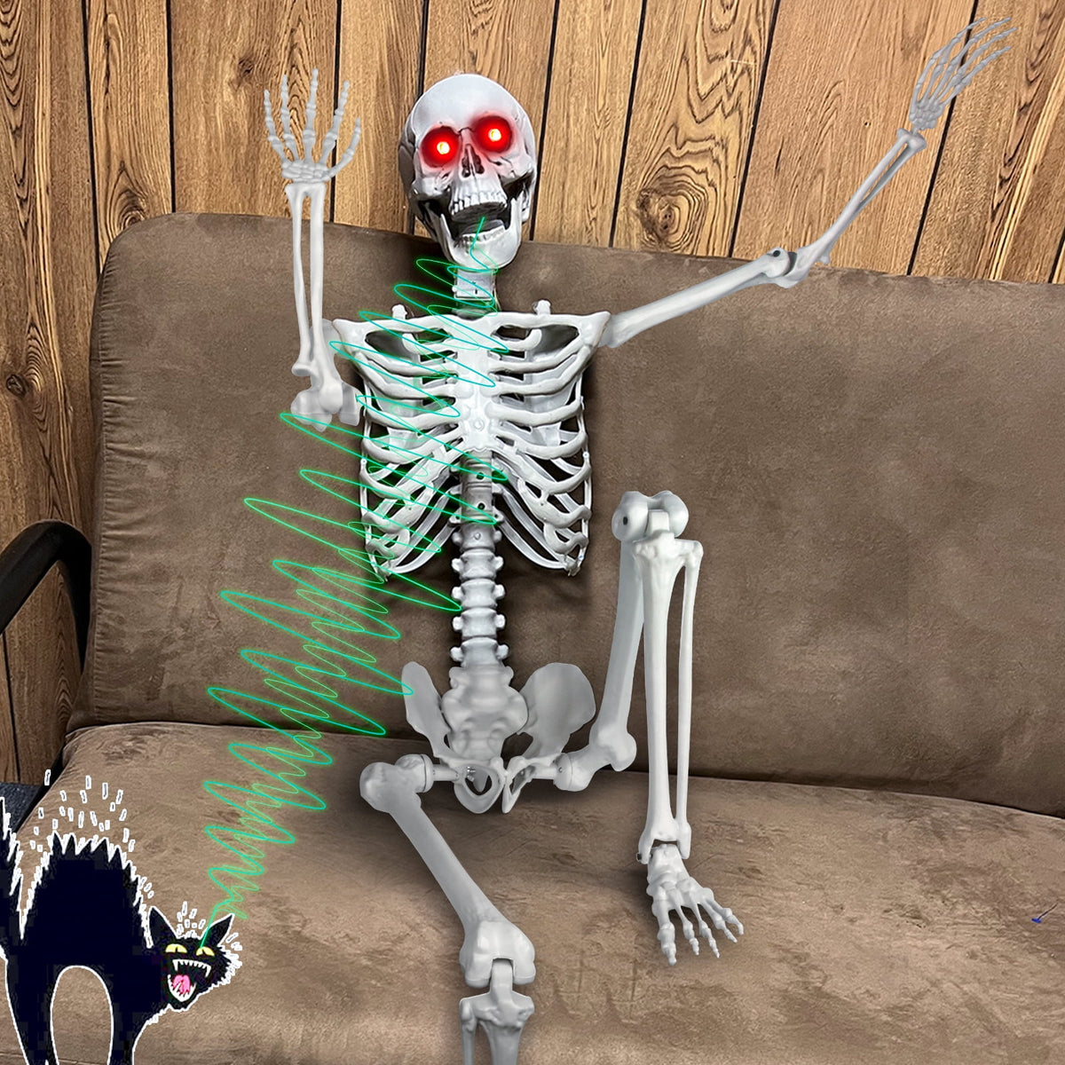 10 Pack Halloween Foam RIP Graveyard Tombstones with 35P Skeleton Bones for Halloween Party Outdoor Decorations