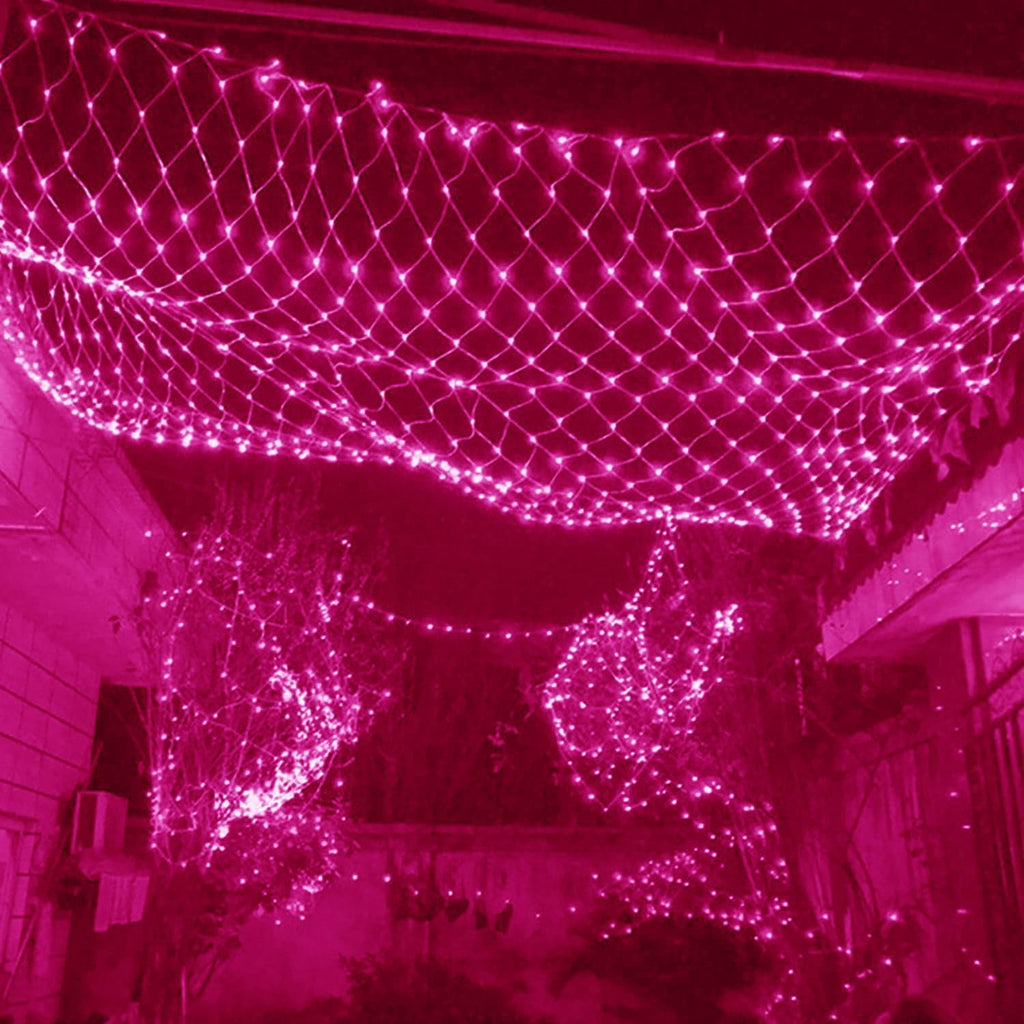 Garden Net Lights, Battery Operated 672 LED Waterproof Net Mesh Lights with 8 Modes, 6x4M Fairy String Lights for Outdoor Indoor Christmas Tree, Bush, Backyard, Garden, Party Décor