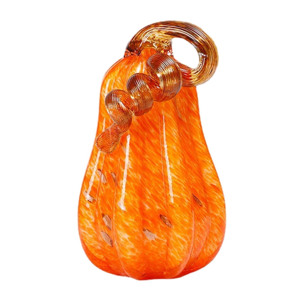 Glass Pumpkin Decoration Artificial Pumpkin for Halloween Thanksgiving Decor L