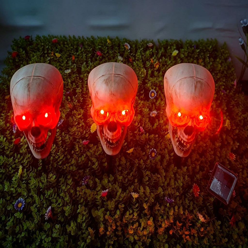 Halloween Lawn Decor, Solar Powered Glowing Skeleton Stake Lights For Bar Window Household Ornaments