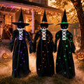 3 Lighted Witches Halloween Yard Decorations, 59 in