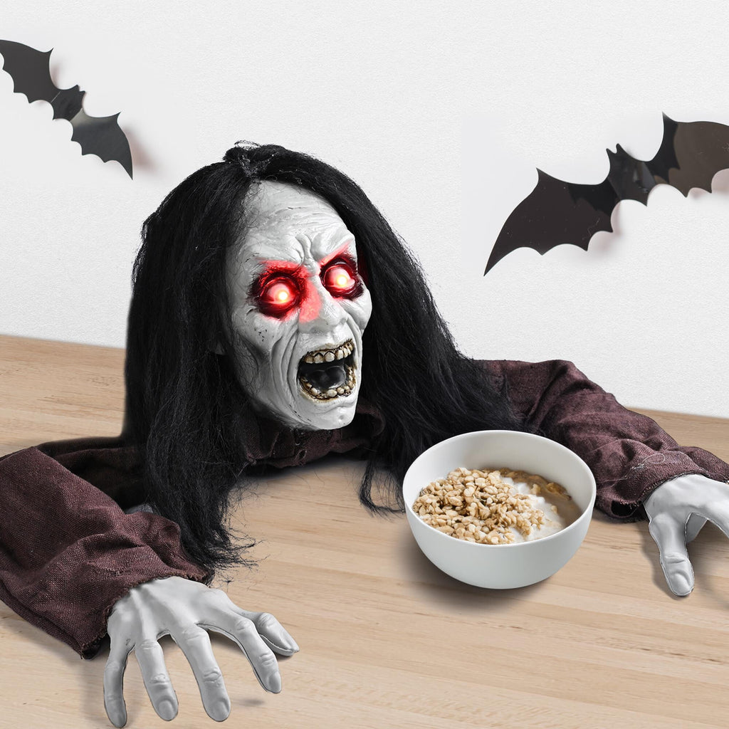 Yescom 15" Animated Halloween Tombstone & Half Skeleton with 8" Crawling Baby Zombie 2026