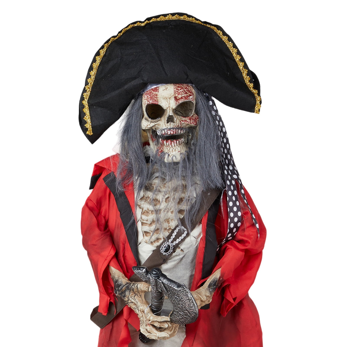 Zimtown 6.3FT Halloween Animatronic Pirate Standing Pirate The Sound Activated Halloween Prop