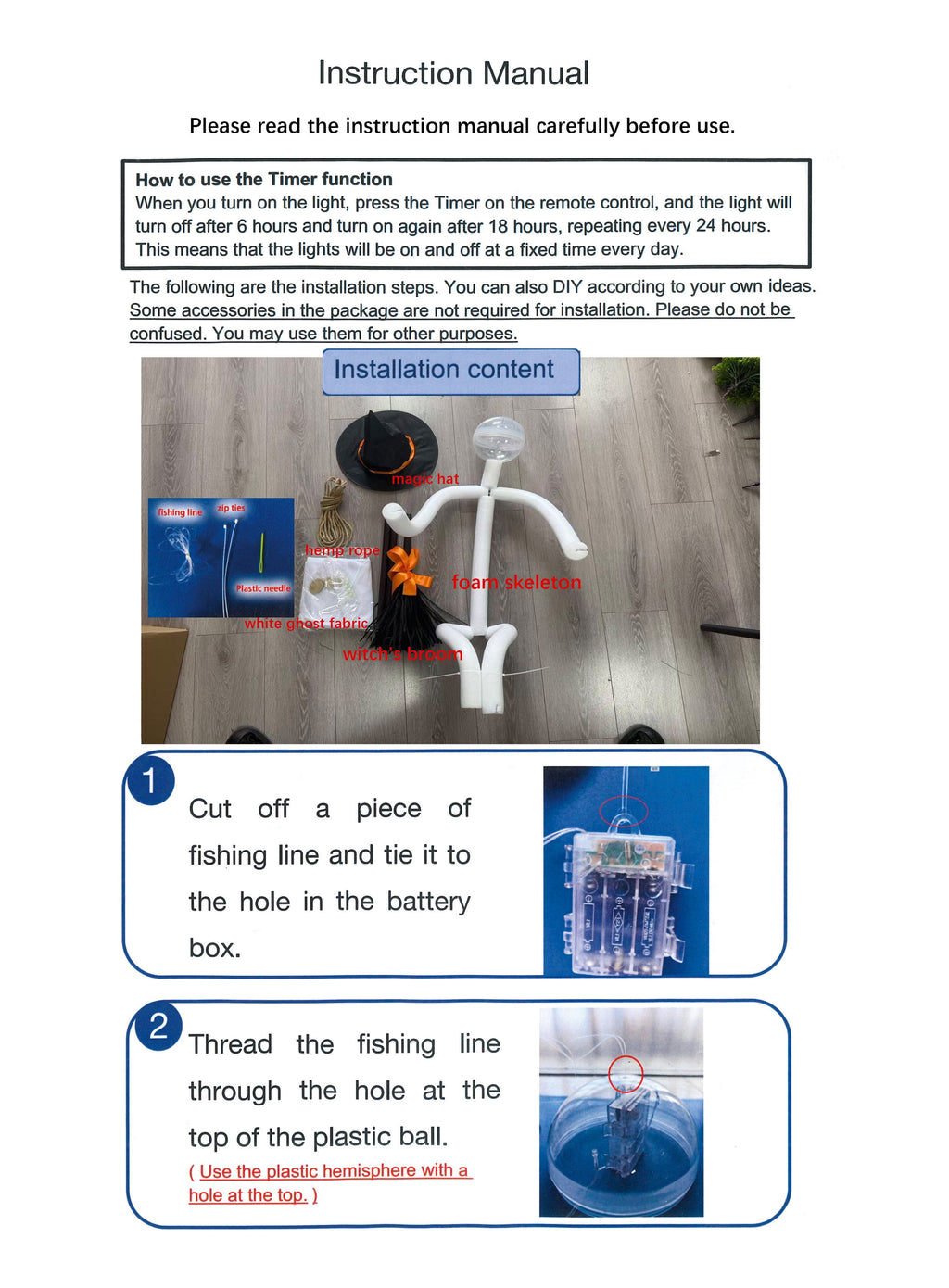 51.97 in Halloween Hanging Ghost Decor on Broom, Swing Ghost with Witch Hat, Light Up Ghost with Remote Control, LED Glowing Ghost Ornament for Tree Porch Yard Indoor Outdoor Haunted House Decor,A