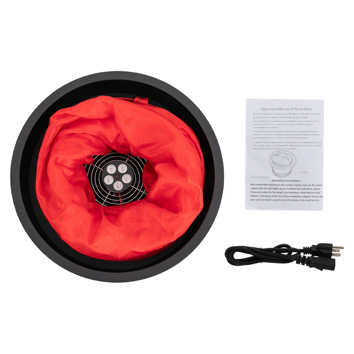 Simulated Campfire Light, Fake Flame Light for Campfire Parties, Outings, Markets, Shops Electric Red Flame Light