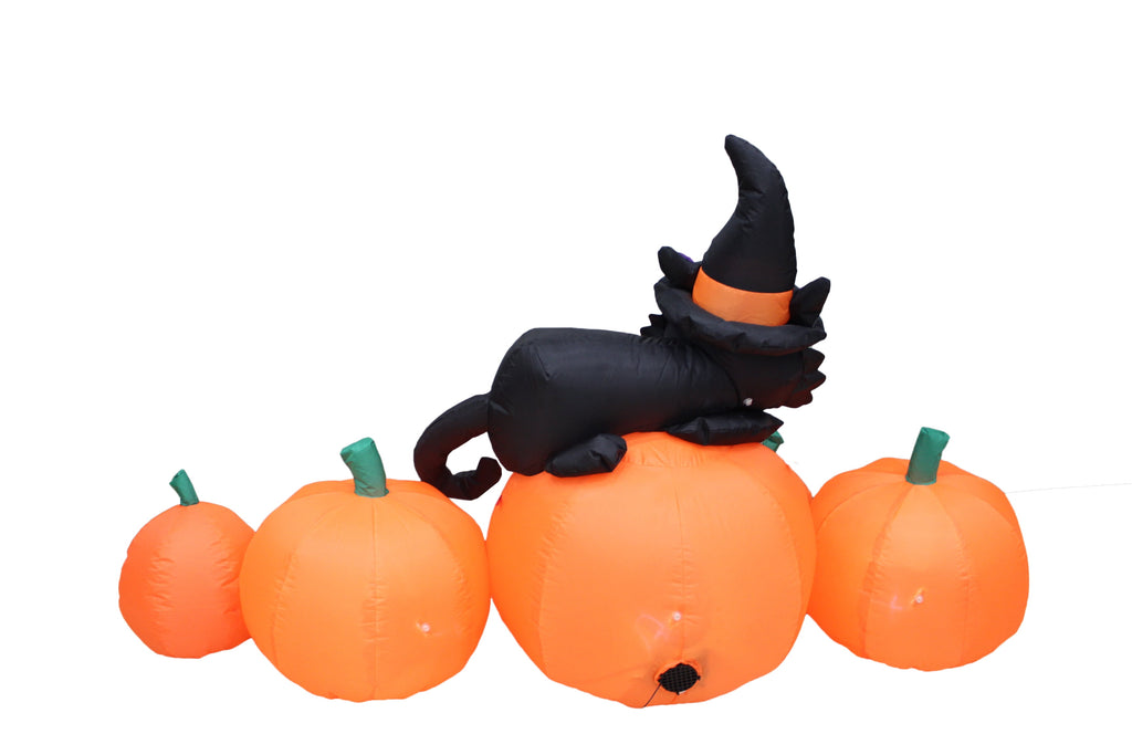 Impact Canopy Inflatable Outdoor Halloween Decoration, Pumpkin and Witch