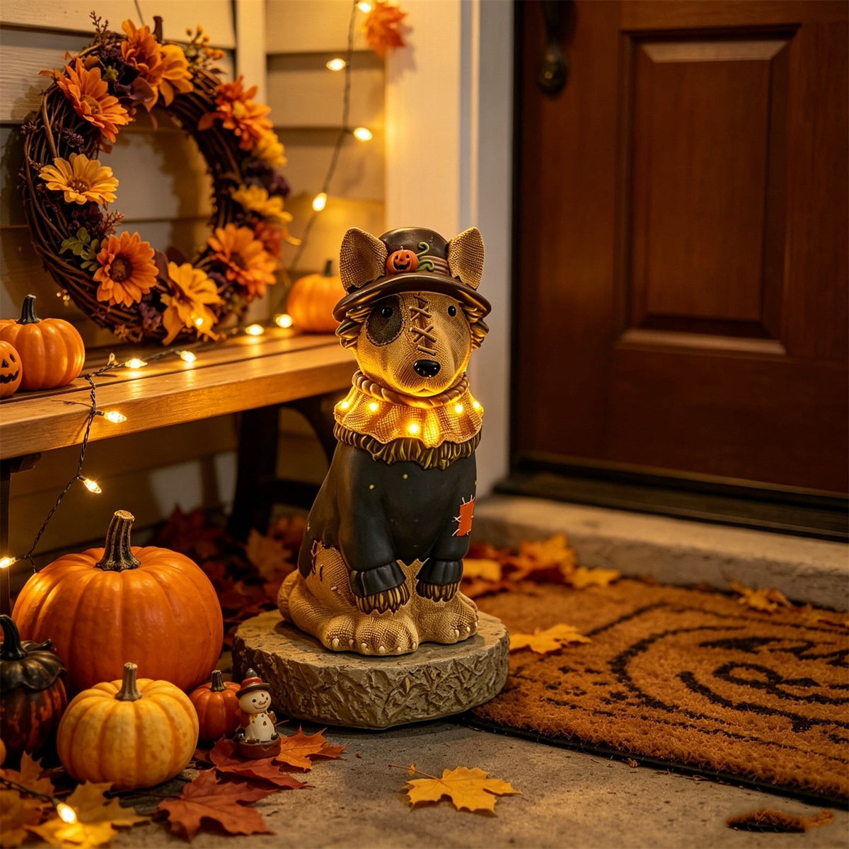 Clearance Halloween Giant Ground Breaking Skeleton Decor with LED Light-Up Moving Eyes, Scary Skull Stakes for Garden Lawn Holiday Party Decor