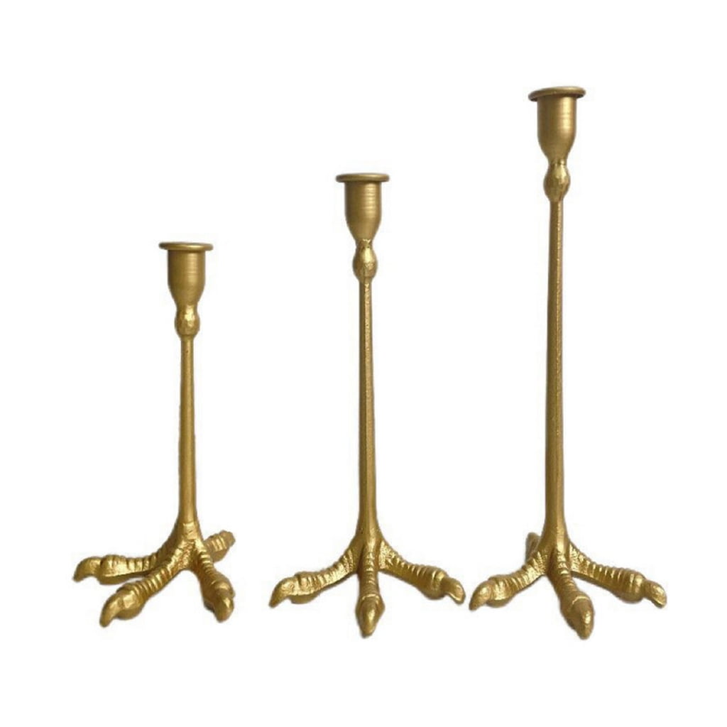 KCAHPAN Antique Inspireds Metal Claws Candle Holder Stand for Tapers Candle for Halloweens