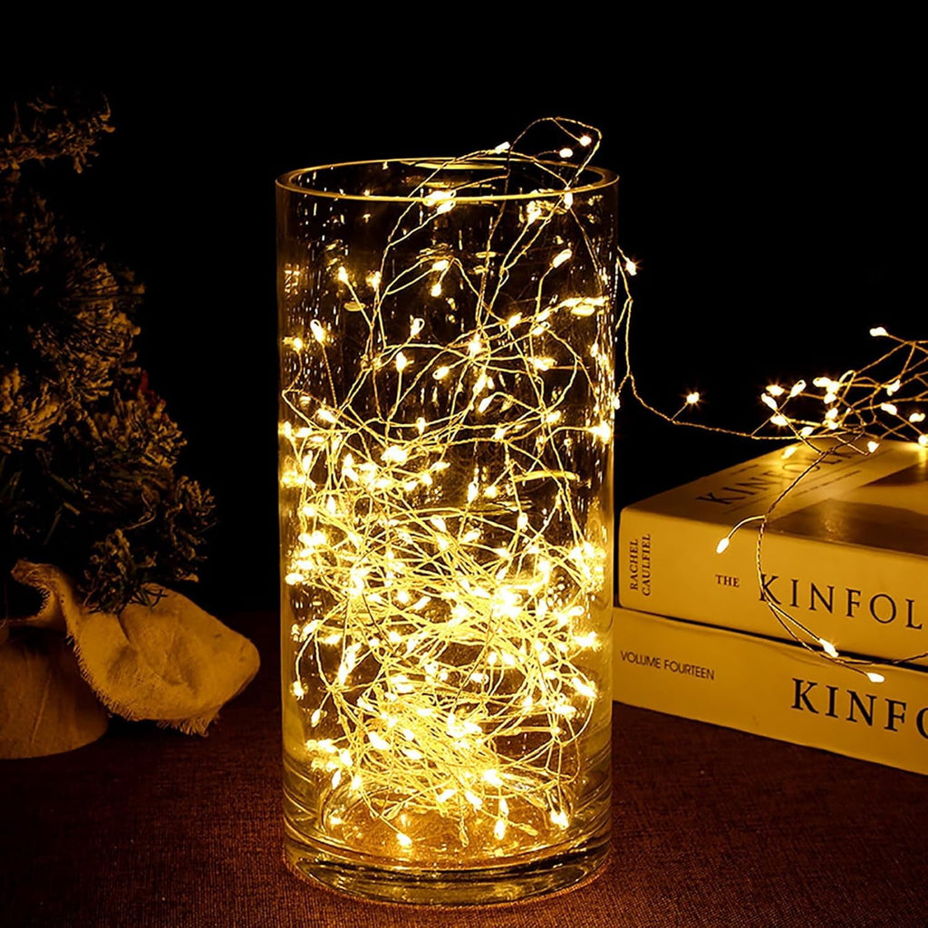 Outdoor String Lights with Remote,100M 3000LED Plug-in Powered Waterproof Fairy Lights, Copper Wire Christmas String Lights for Wedding, Party