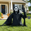 Fun World FW96661 4 ft Ghost Face® Waving Grave Breaker™ Halloween Decoration