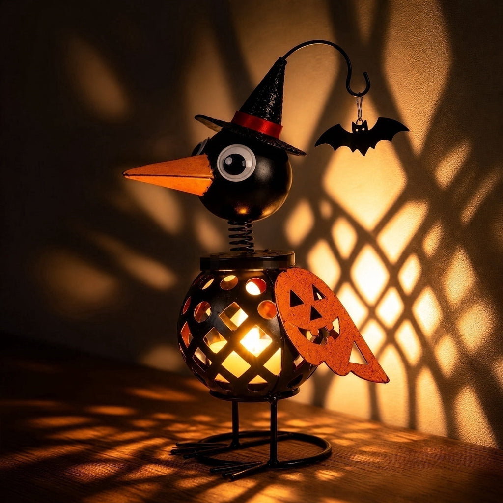 Halloween Decorations Outdoor, Lighted Hanging Ghost Decor with Witch Hat & Broom, LED Flying Ghost Decoration for Porch, Yard, Tree, Patio, Haunted House & Indoor Party 43.3in