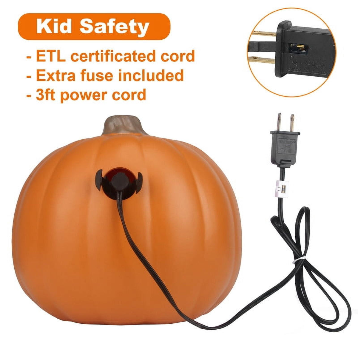 DUNCHATY LED Halloween Pumpkin Lights Set of 2, LED Pumpkin Decorations, Halloween Decor for Outdoor, Garden & Window (20"+21")