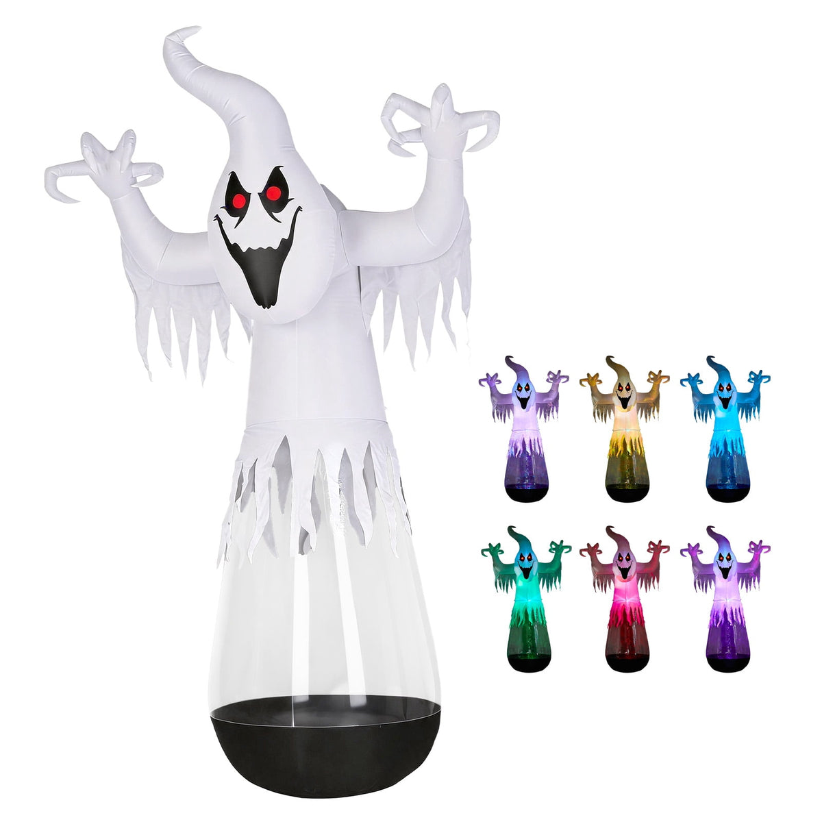 Ktaxon 12' Halloween Inflatables Ghost Outdoor Halloween Decoration,Color Change,Built-In LED