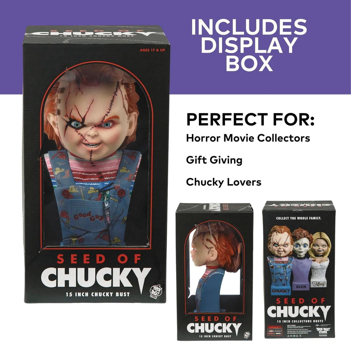 Trick or Treat Studios Seed of Chucky - Chucky Bust Halloween Decoration - 15 in