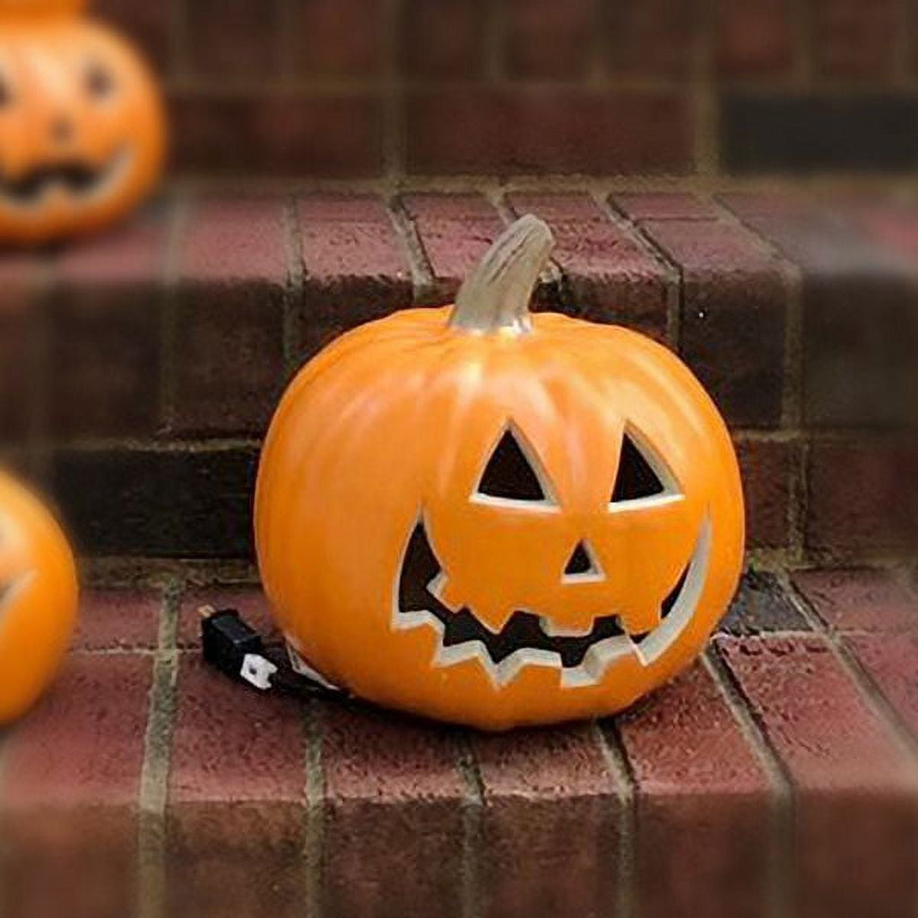 4Pack LED Lighted Jack O Lantern Indoor Outdoor Halloween Large Pumpkin Lantern Decoration