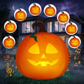 Joyfy 5 Ft Tall Halloween Inflatable Pumpkin,Blow Up Pumpkin with Projector Face and Music Lights,Outdoor Decorations for Yard,Garden,Lawn,Party