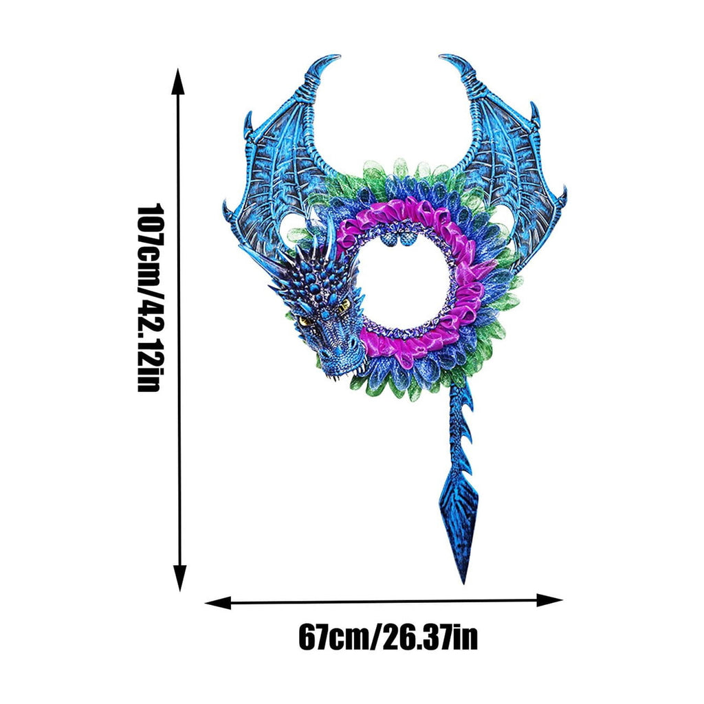 Aximioll Halloween Blue Wreath, Artificial Layered Floral, Halloween Wreath for Front Door, Entryway and Mantel