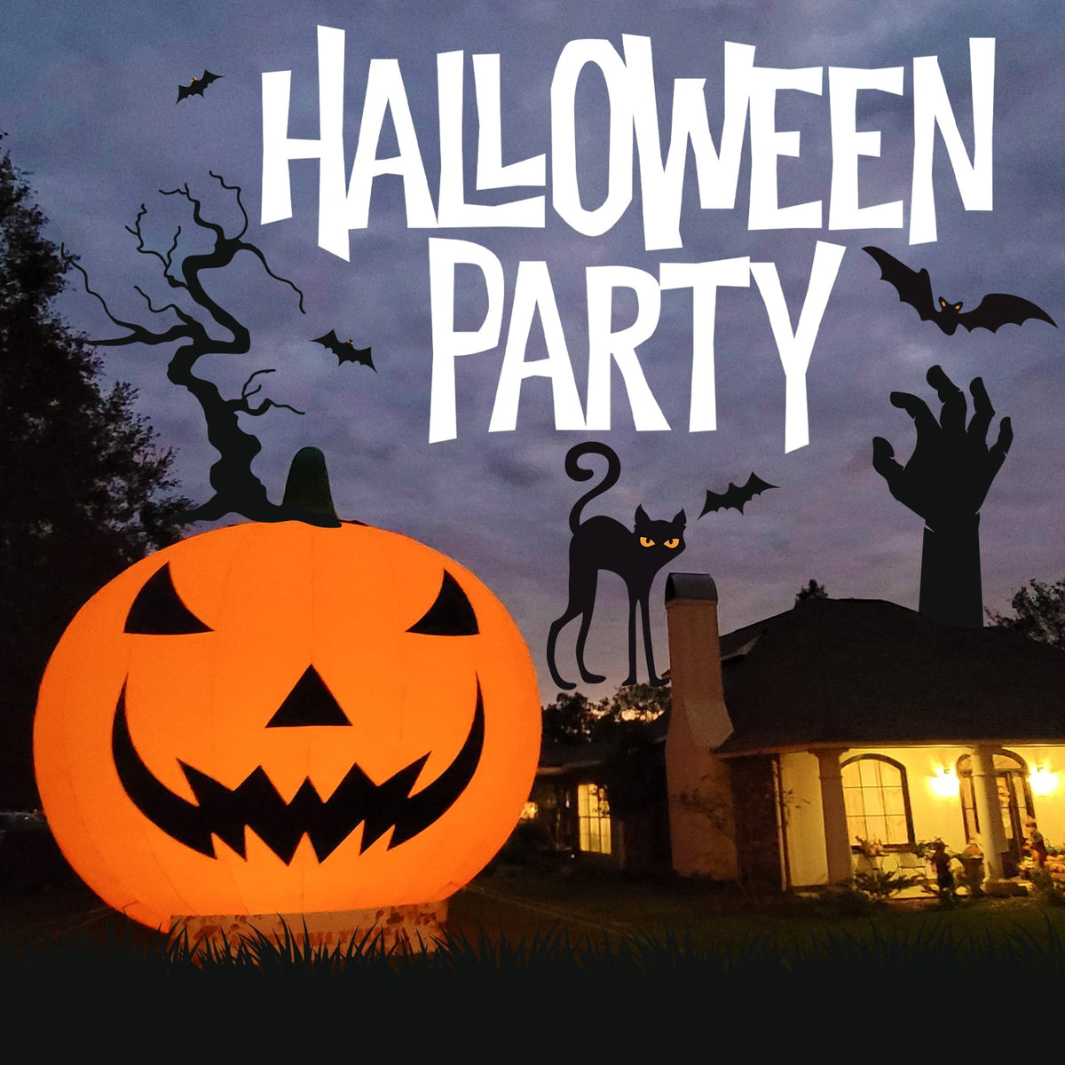 Giant 26Ft Halloween Inflatable Pumpkin Premium Decorations with 750W Blower.
