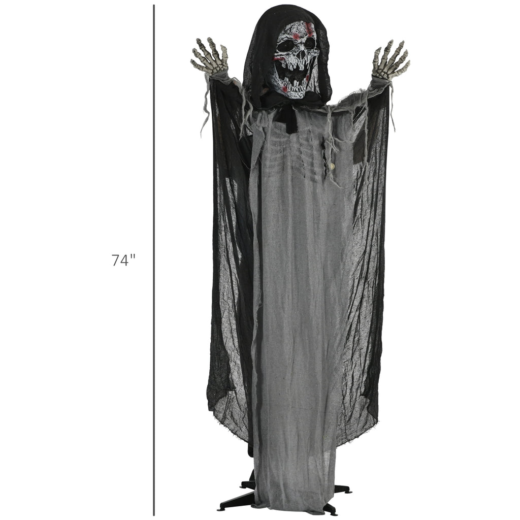 ENNSOO Halloween Decor Skeleton Witch Animated Character for Home Haunted Display