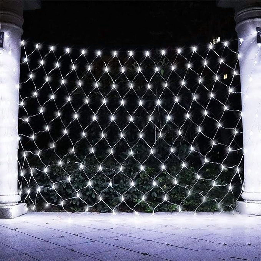 SHANJIA Garden Net Lights Battery Operated, 4mx6m 672LEDMesh Fairy String Lights Fairy Net Lights 8 Modes Waterproof Net Mesh String Lights for Garden Balcony Decor