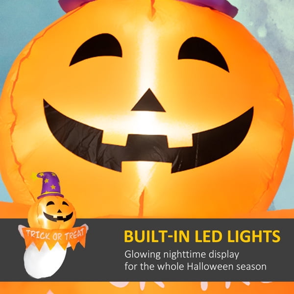 41.3IN Inflatable Halloween Window Sticker Ghost with LED Lights Suction Cups for Indoor Outdoor Window Decor
