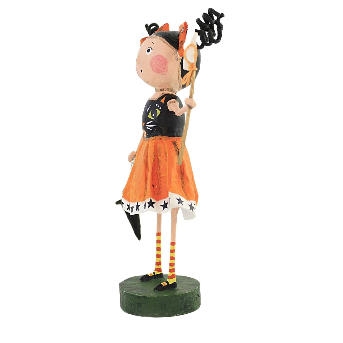 Lori Mitchell 6.50In Cat's Meow, Polyresin, Halloween Black Cat Figurine 14477