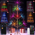 6FT Smart Pre-lit Programmable RGB Firework Tree Lights Color Changing DIY App-controlled