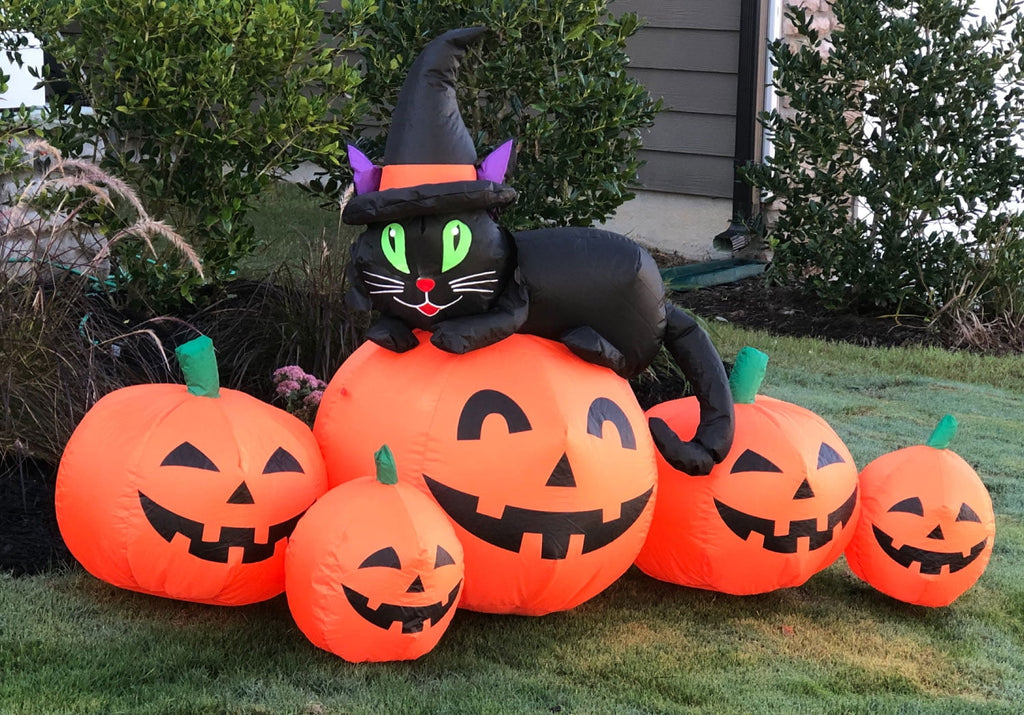 Impact Canopy Inflatable Outdoor Halloween Decoration, Pumpkin and Witch