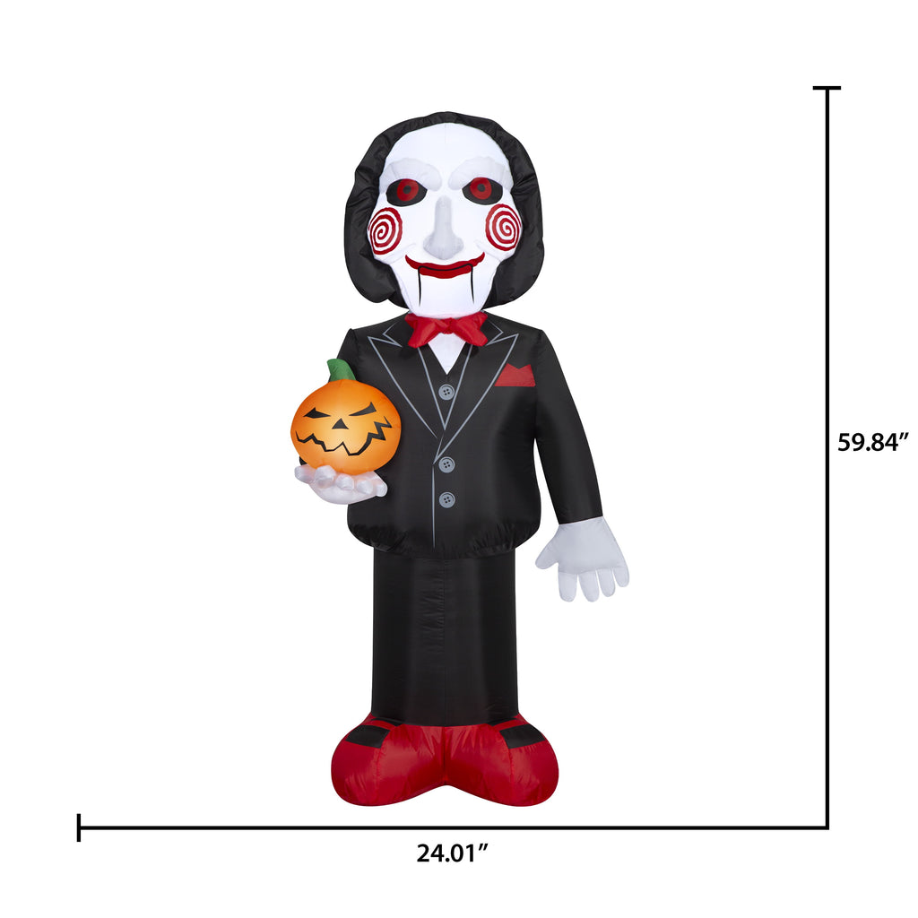 New Lionsgate Halloween SAW Billy The Puppet Yard Inflatable 24.02 in x 59.84 in x 22.05 in 3.15 lb