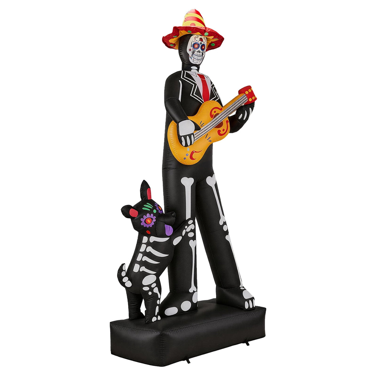 7.3ft Halloween Inflatable Ghost Musician with Puppet and 6 LED Lights