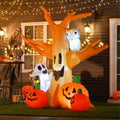 7.5FT Halloween Inflatable Ghost Tree, Built-in White LED Lights,Weather-Resistant Polyester, Self-Inflating