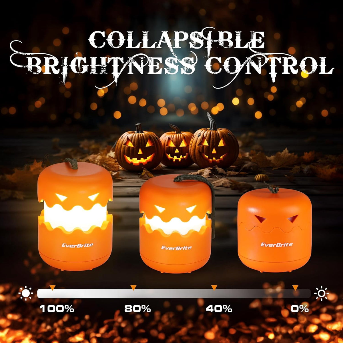 6-Pack Halloween Pumpkin Lantern, Collapsible Jack O Lantern
