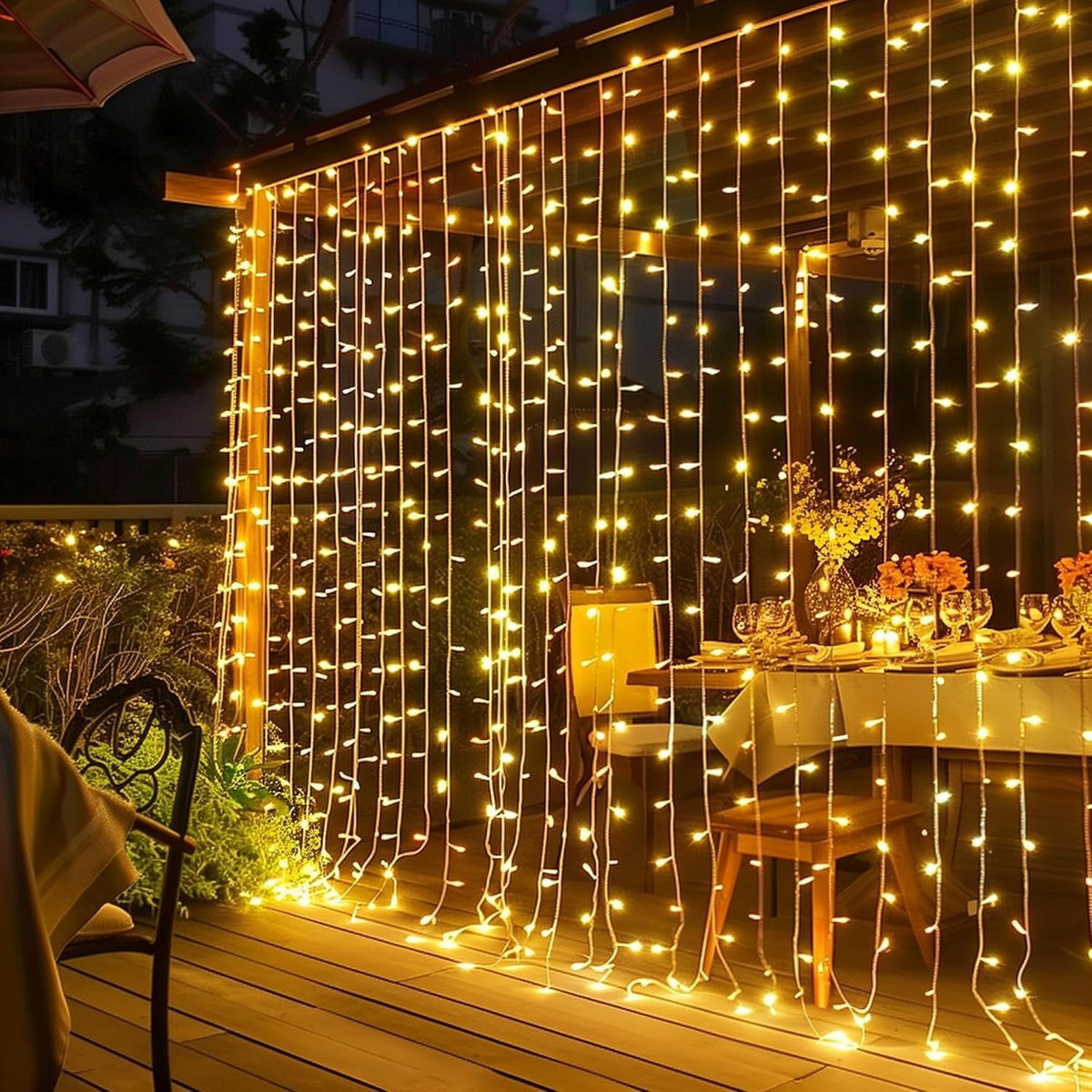 General Smart Curtain Lights, 400LED 6.6FT x 6.6FT Color Changing Valentine's Day Christmas Lights with Remote & APP, Dynamic DIY Fairy String Lights for Indoor Outdoor Bedroom Decorations