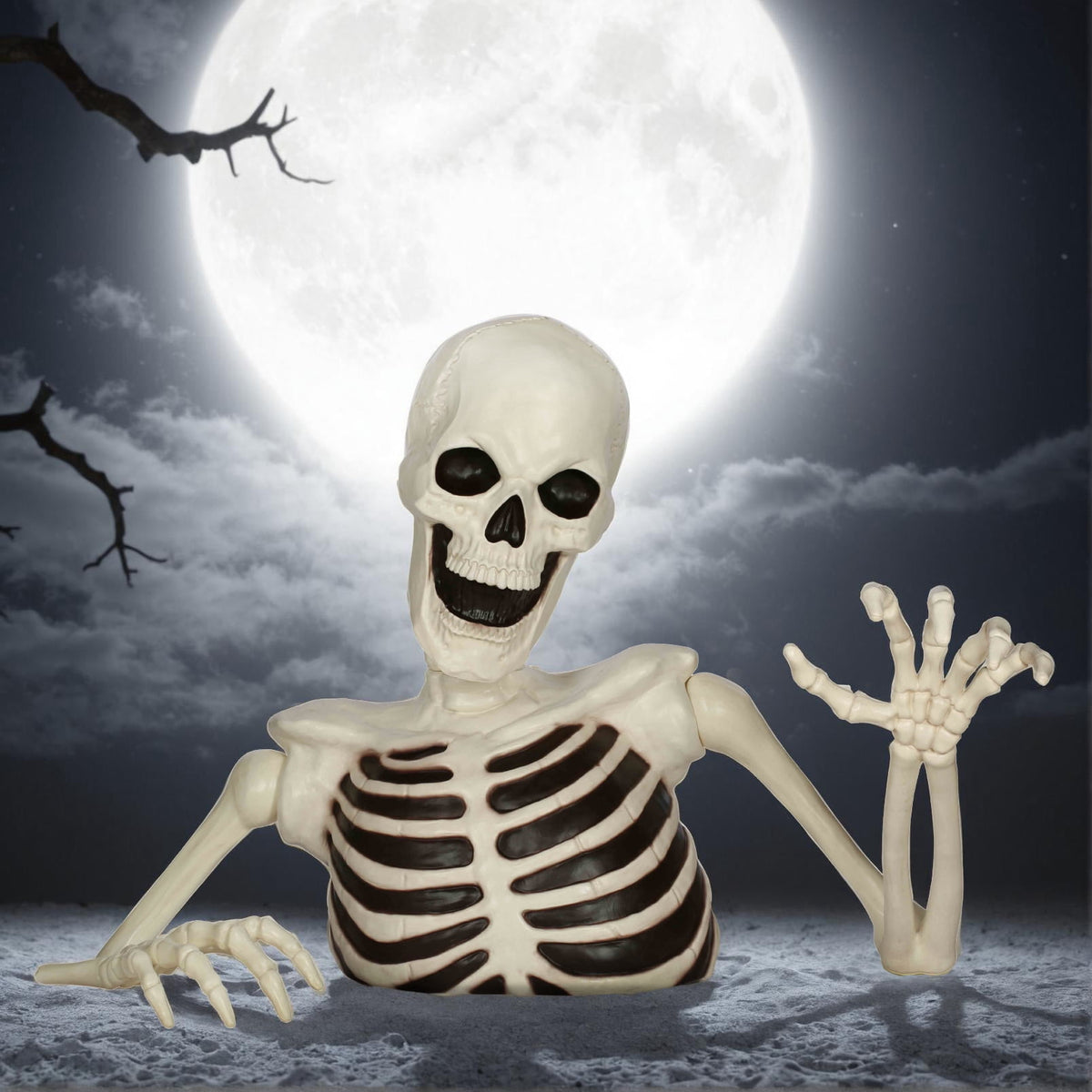 Seasons 35" Halloween Giant Groundbreaker Skeleton, Halloween Decoration for Outdoor Lawn Yard and Porch