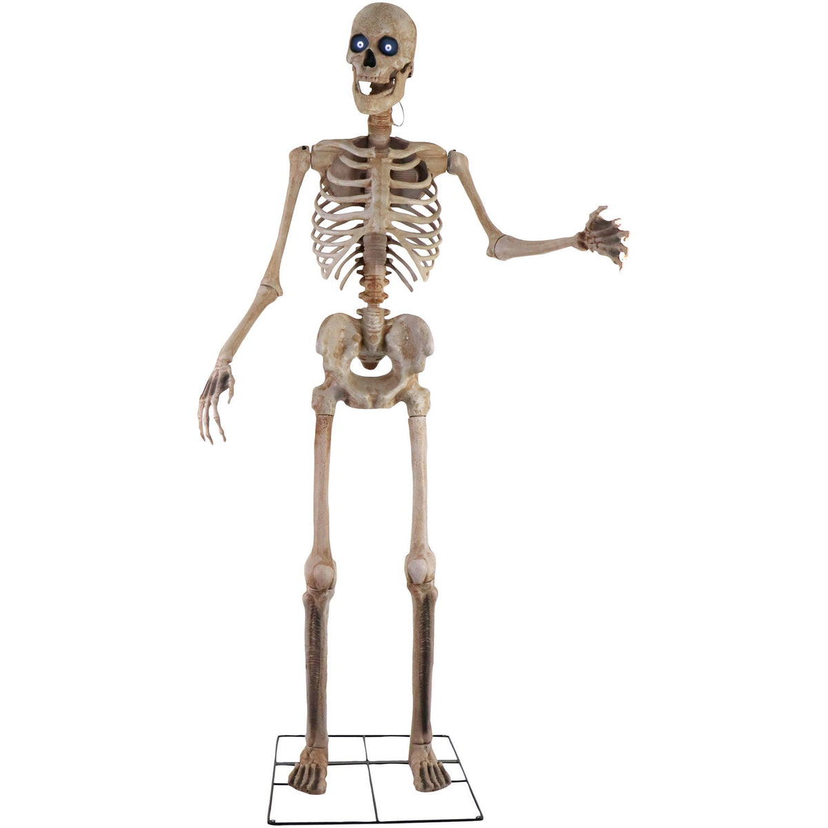 Haunted Hill Farm 8.0-Ft. Tall Motion-Activated Towering Skeleton, Premium Talking Halloween Animatronic, Plug-In