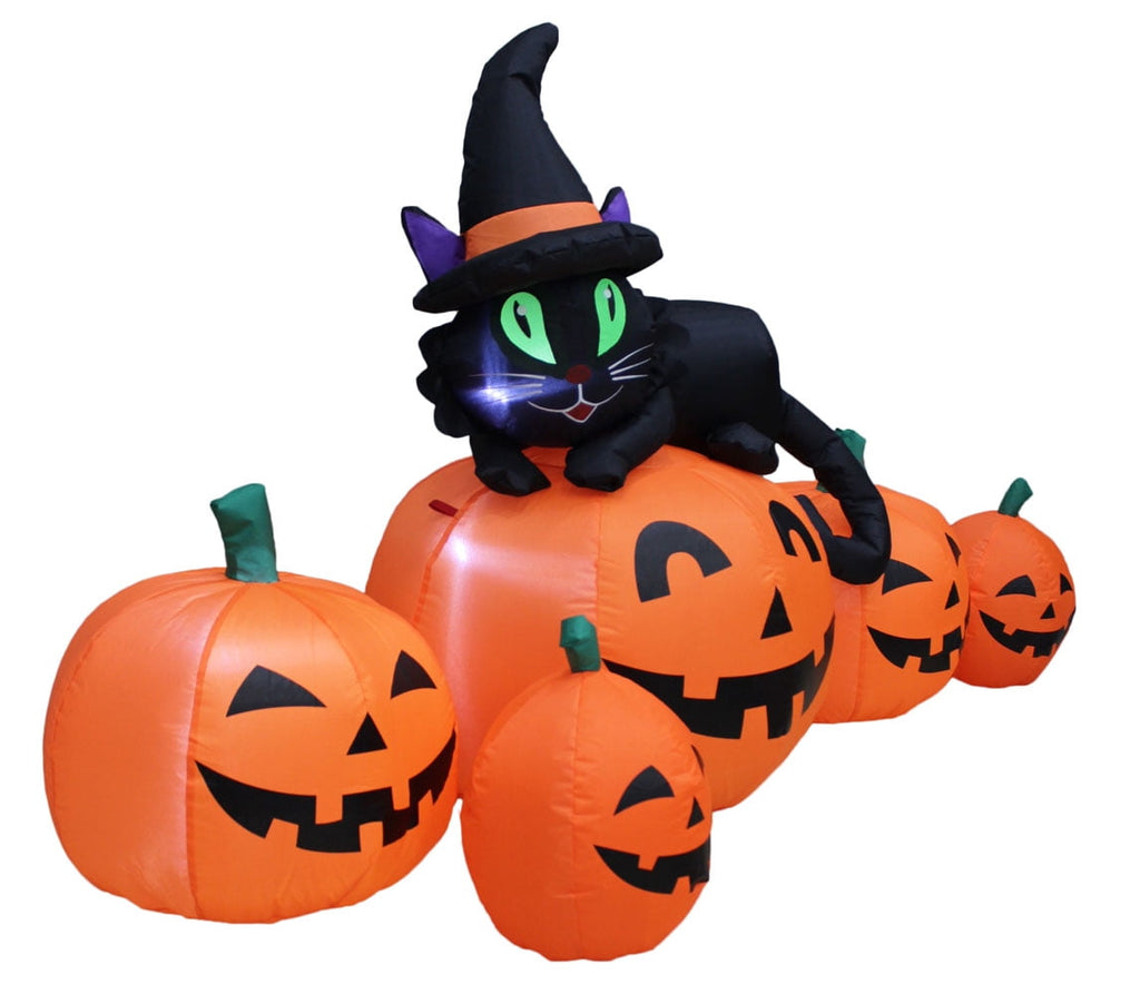Impact Canopy Inflatable Outdoor Halloween Decoration, Pumpkin and Witch