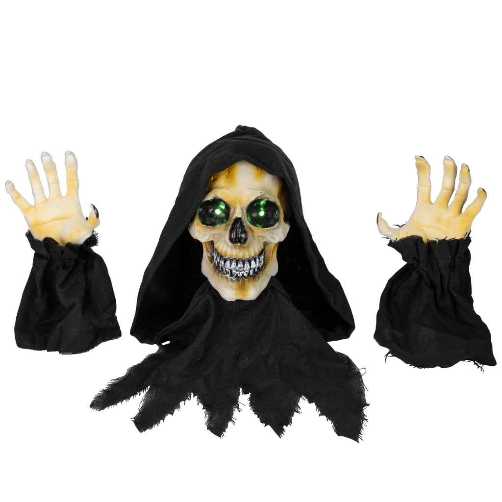 Northlight LED Lighted Grim Reaper with Sound Outdoor Halloween Decoration - 8"