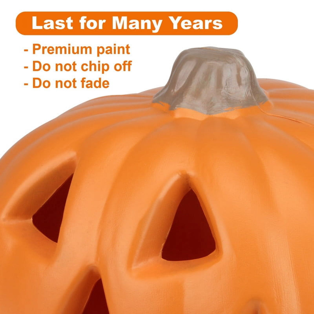 DUNCHATY LED Halloween Pumpkin Lights Set of 2, LED Pumpkin Decorations, Halloween Decor for Outdoor, Garden & Window (20"+21")
